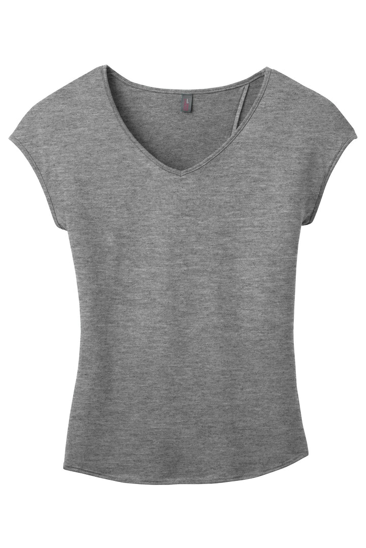 District Women's Drapey Cross-Back Tee. DM416 District