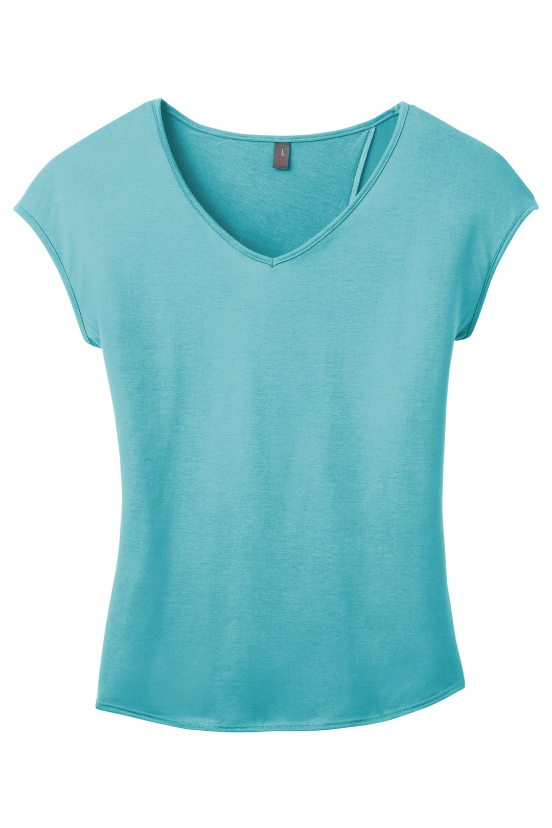 District Women's Drapey Cross-Back Tee. DM416 District