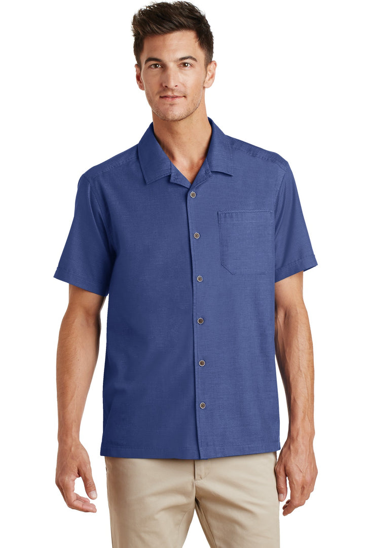 Port Authority Men's Textured Camp Shirt. S662