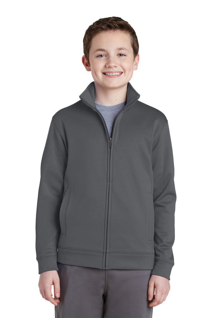 Sport-Tek Youth Sport-Wick Fleece Full-Zip Jacket.  YST241