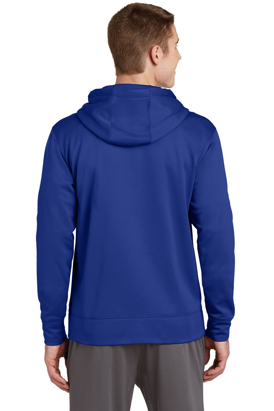 Sport-Tek Men's Sport-Wick Fleece Full-Zip Hooded Jacket