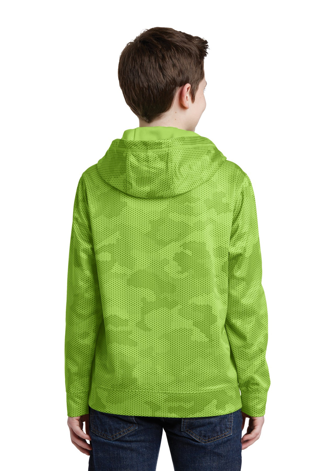 Sport-Tek Youth Sport-Wick CamoHex Fleece Hooded Pullover YST240