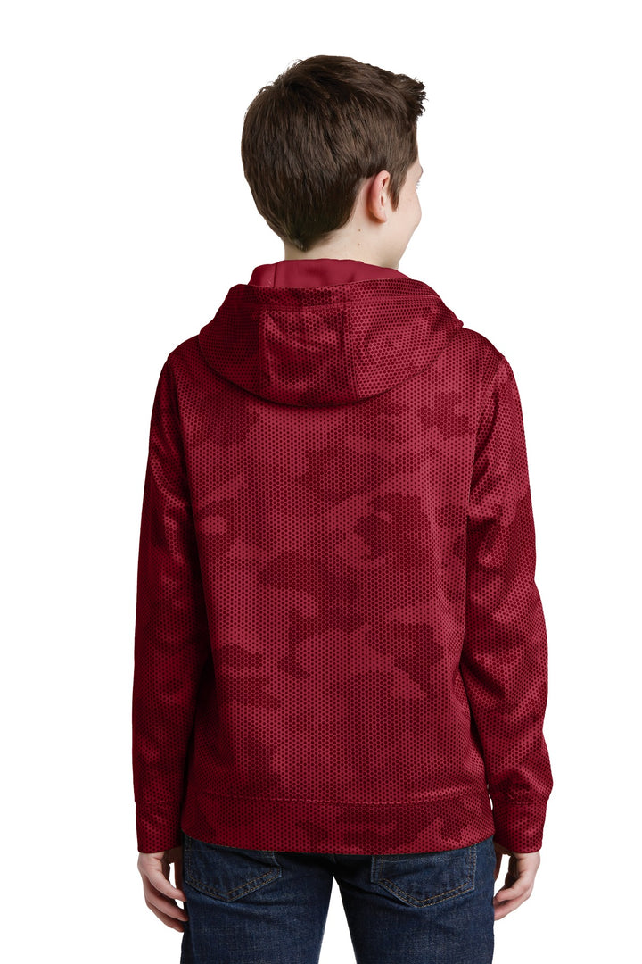 Sport-Tek Youth Sport-Wick CamoHex Fleece Hooded Pullover YST240