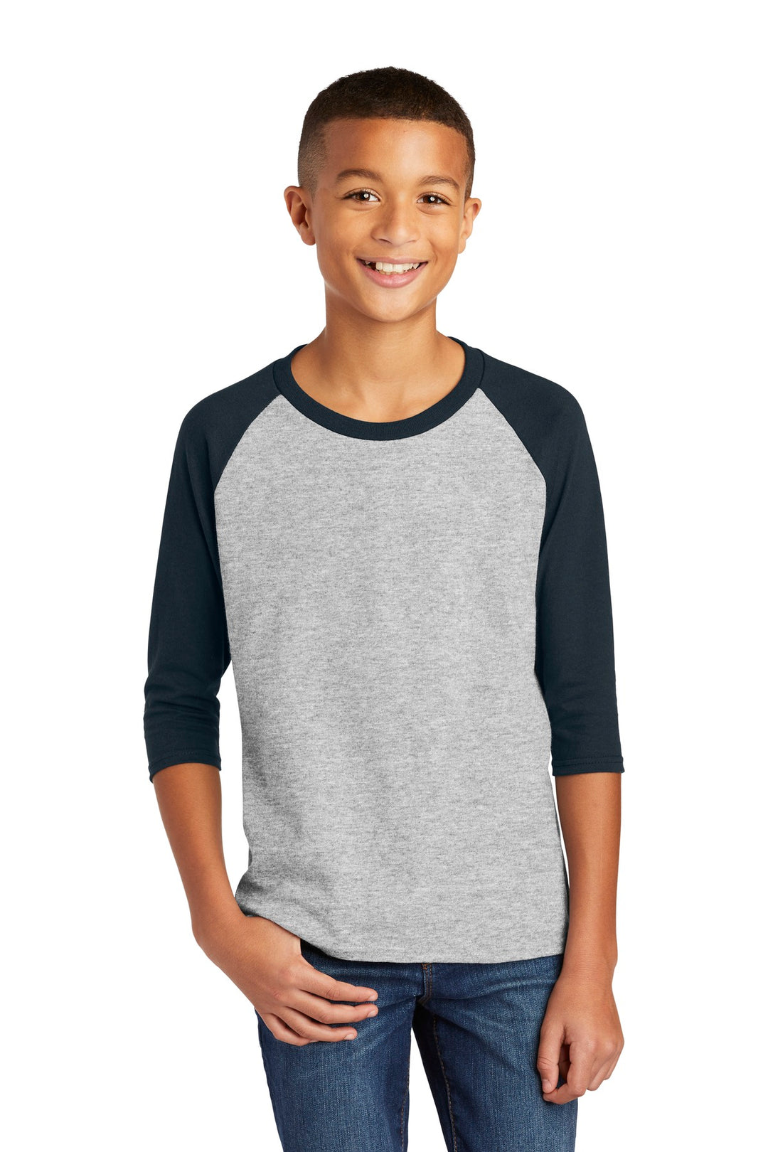 Gildan Heavy Cotton Youth 3/4-Sleeve Raglan T-Shirt. 5700B Gildan