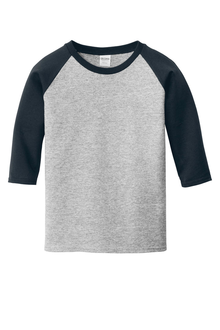 Gildan Heavy Cotton Youth 3/4-Sleeve Raglan T-Shirt. 5700B Gildan