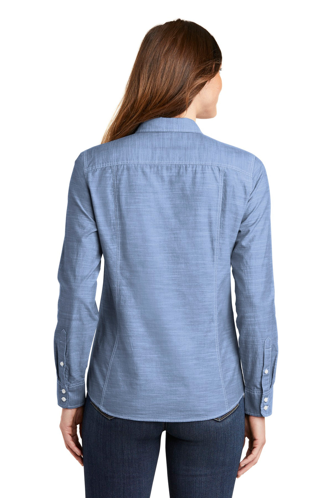 Port Authority Women's Slub Chambray Shirt. LW380