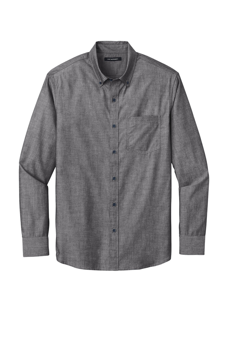 Port Authority Men's Long Sleeve Chambray Easy Care Shirt W382