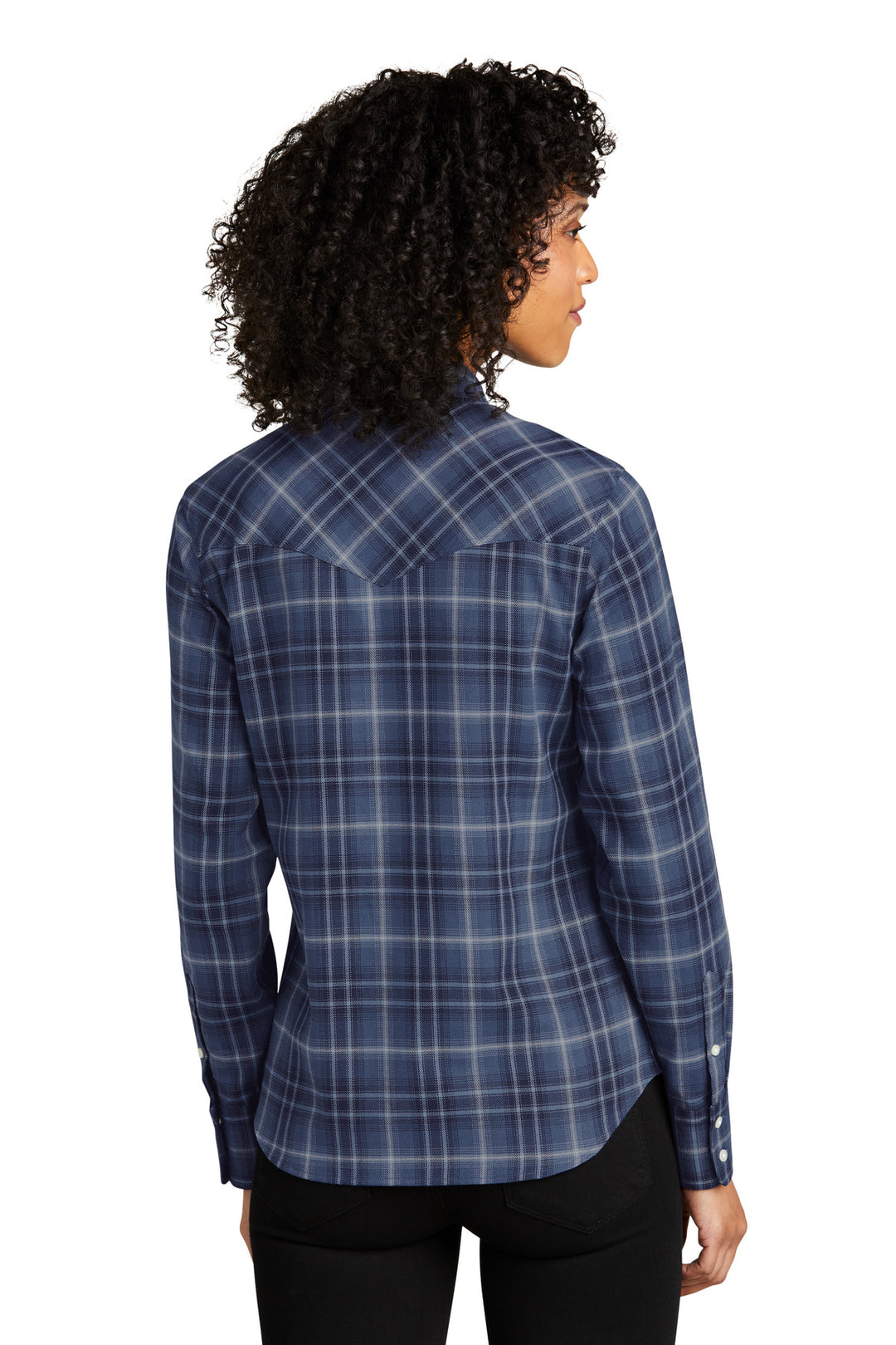 Port Authority Women's Long Sleeve Ombre Plaid Shirt LW672