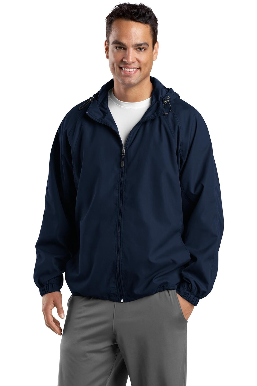 Sport-Tek Tall Hooded Raglan Jacket. TJST73