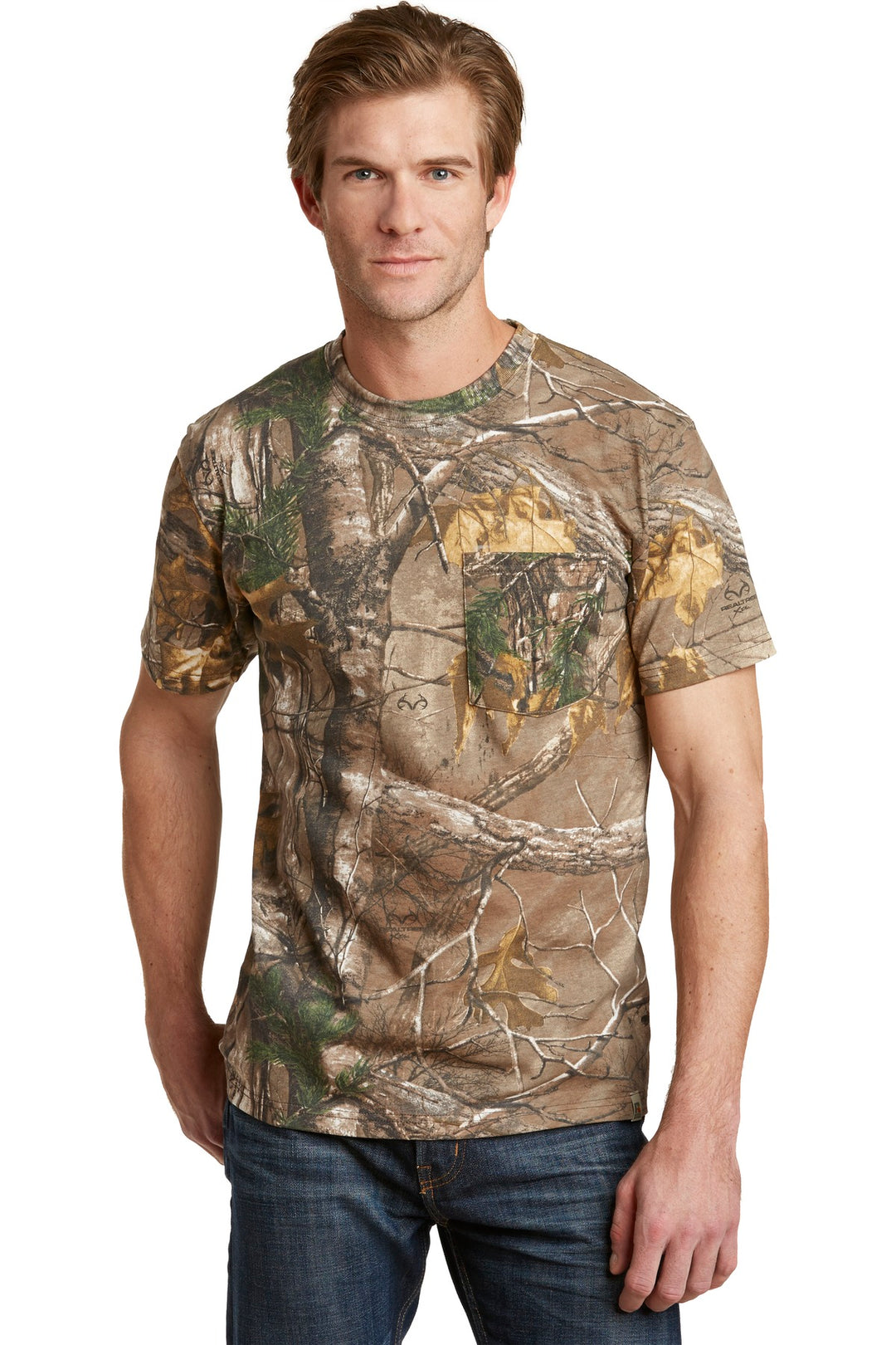 Russell Outdoors Men's Realtree Explorer 100% Cotton T-Shirt with Pocket S021R Russell Outdoors