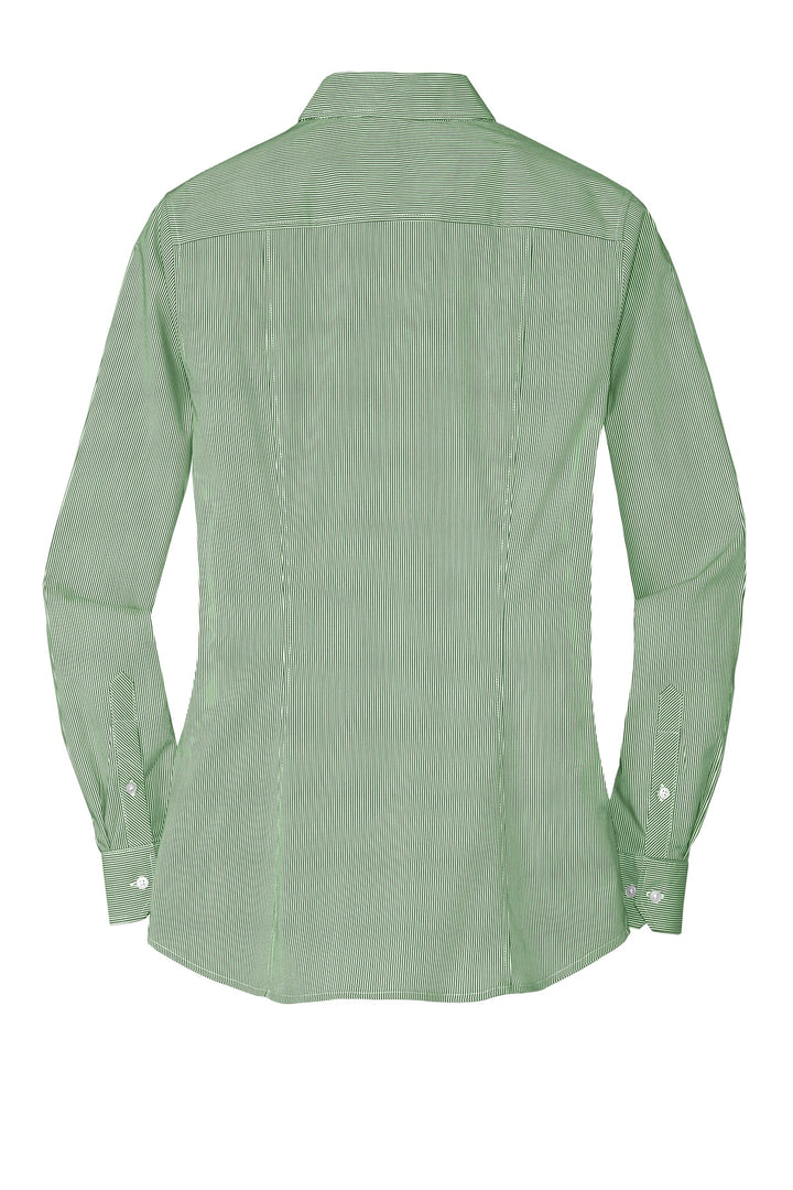 Port Authority Ladies Fine Stripe Stretch Poplin Shirt. L647