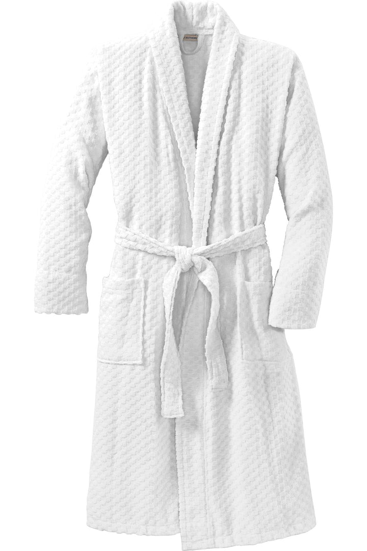 Port Authority Checkered Terry Shawl Collar Robe. R103