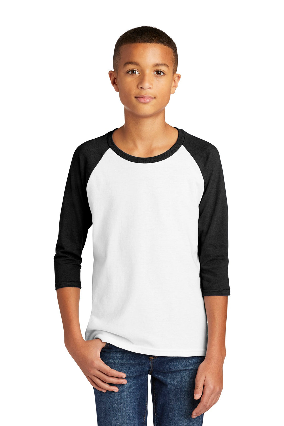 Gildan Heavy Cotton Youth 3/4-Sleeve Raglan T-Shirt. 5700B Gildan