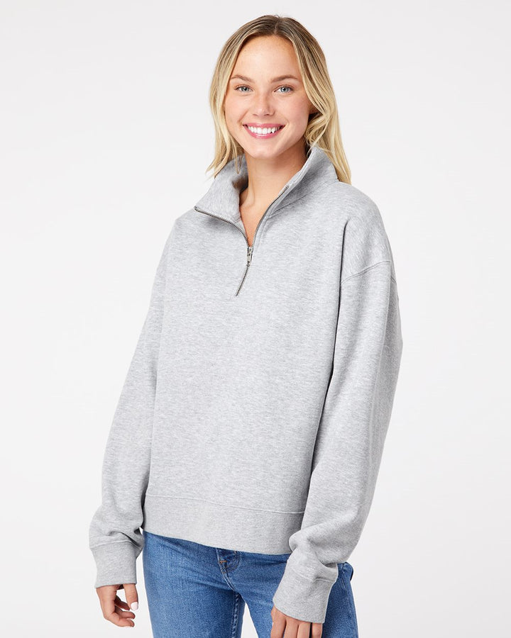 MV Sport Women's Sueded Fleece Quarter-Zip Sweatshirt MV Sport