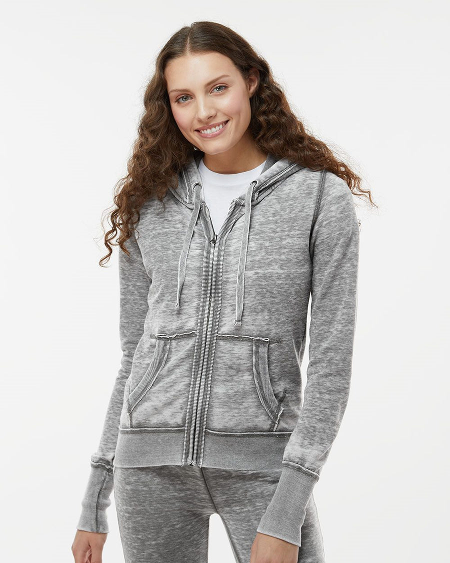 J. America Women's Zen Fleece Full-Zip Hooded Sweatshirt J. America