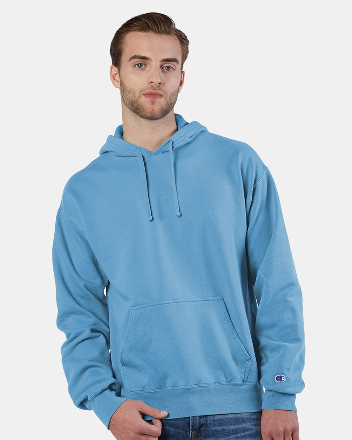 Champion Men's Garment Dyed Hooded Sweatshirt Champion