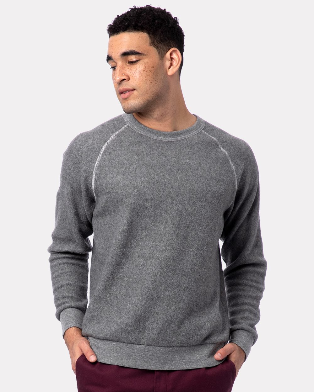 Alternative Men's Eco-Teddy Champ Crewneck Sweatshirt Alternative