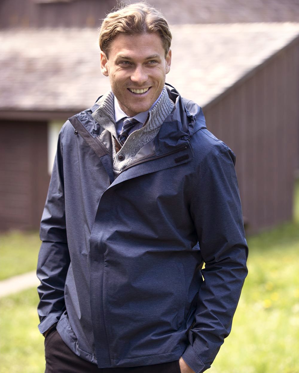 Weatherproof Men's 32 Degrees Mélange Rain Jacket Weatherproof