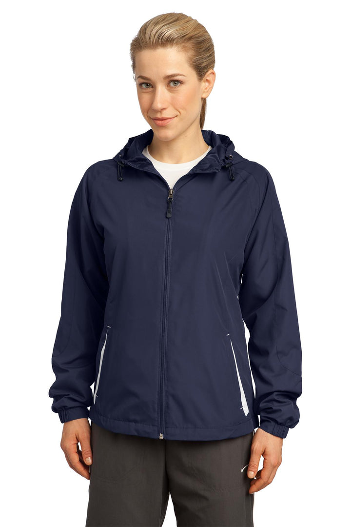 Sport-Tek Women's Colorblock Hooded Raglan Jacket