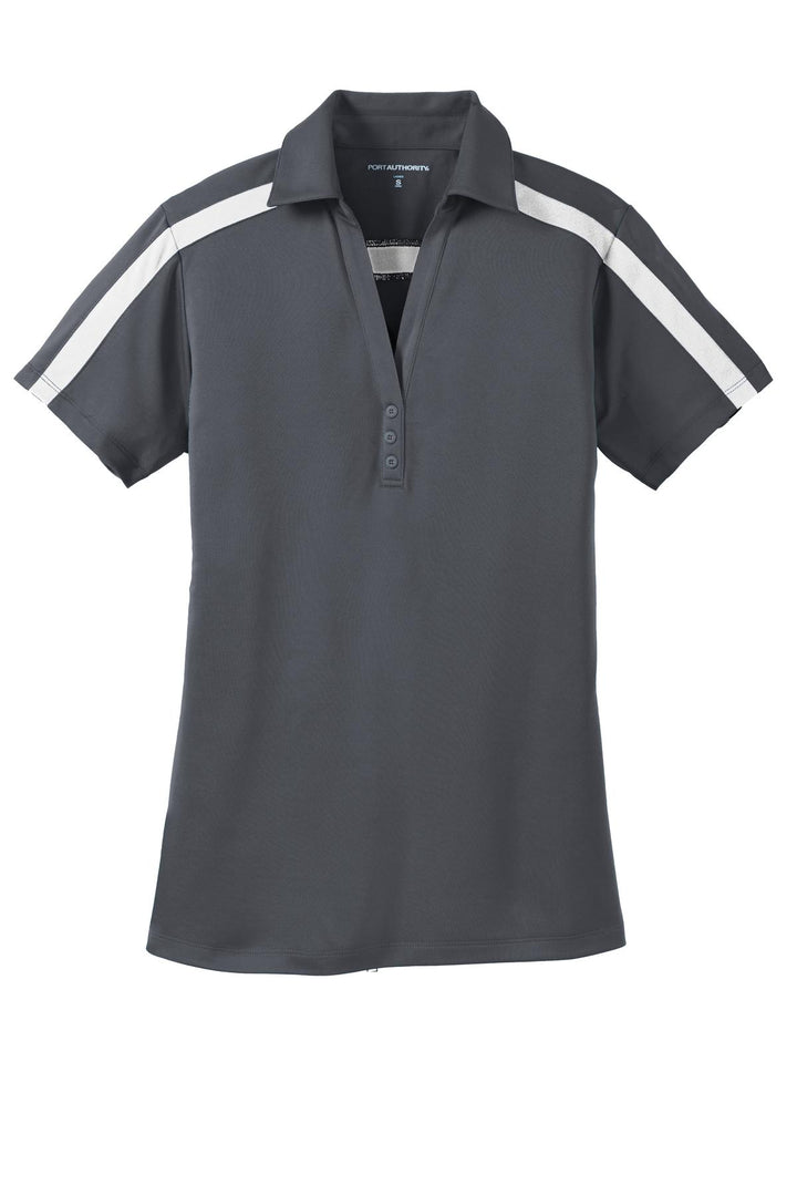 Port Authority Ladies Silk Touch Performance Colorblock Stripe Polo. L547