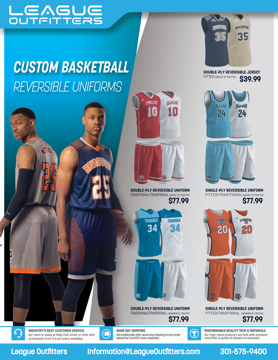 Custom Reversible Basketball Uniform Package League Outfitters