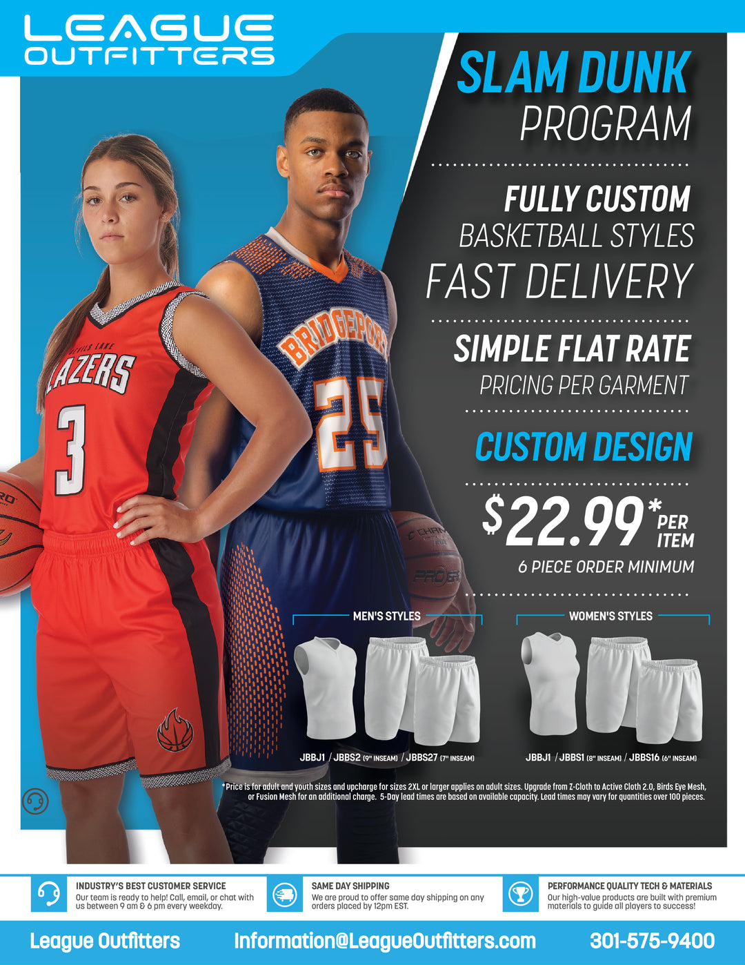 Slam Dunk II Basketball Uniform Package League Outfitters