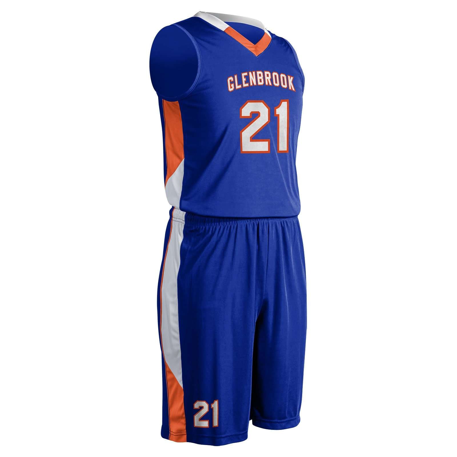 Champro Victorious Basketball Jersey; L; Royal,White; Youth