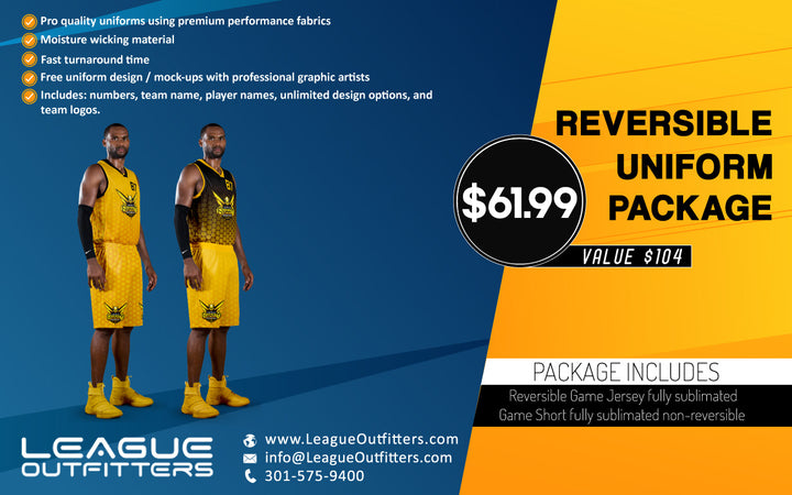 "Alley-oop" Reversible Basketball Premium Uniform Package League Outfitters