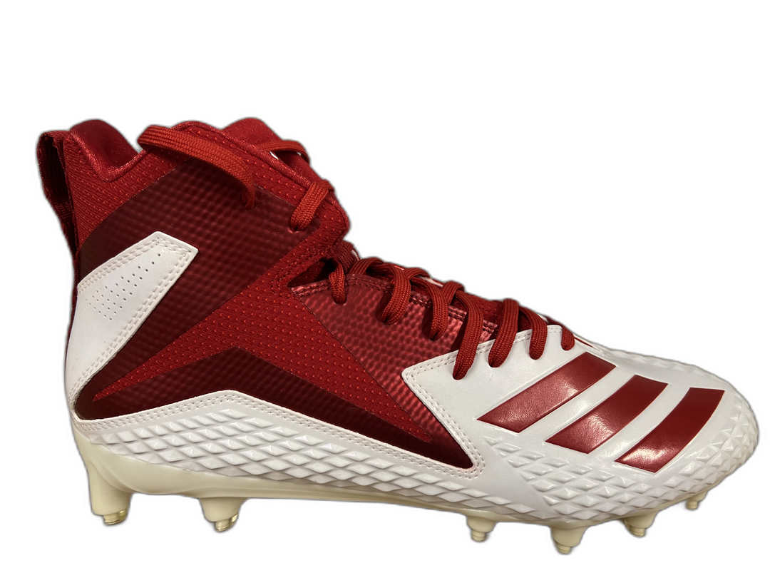 Adidas Men s SM Freak x Carbon Mid Football Cleats White Power Red 10.5