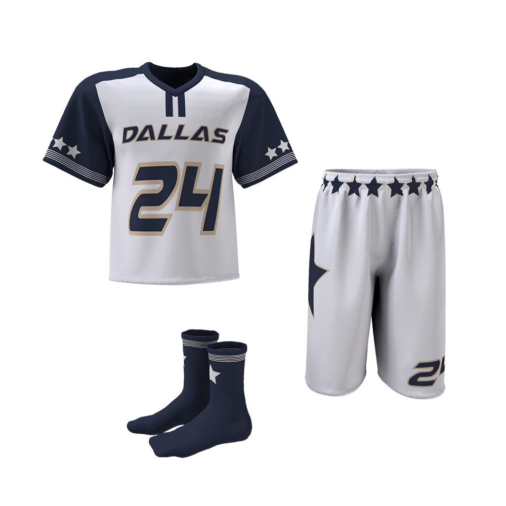 Custom Elite Sublimated Short Sleeve Lacrosse Jersey & Shorts Package League Outfitters