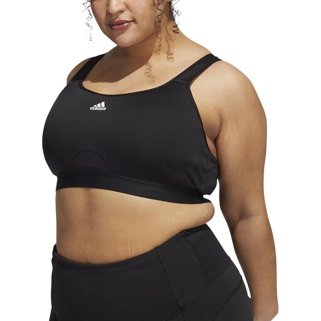 adidas Womens TLRD Move Training High-Support Bra (Plus Size) Black 1X