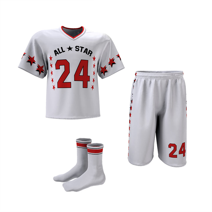 Custom Elite Sublimated Short Sleeve Lacrosse Jersey & Shorts Package League Outfitters