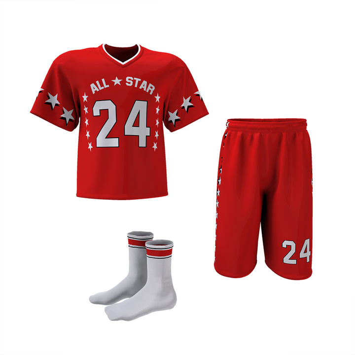 Custom Elite Sublimated Short Sleeve Lacrosse Jersey & Shorts Package League Outfitters