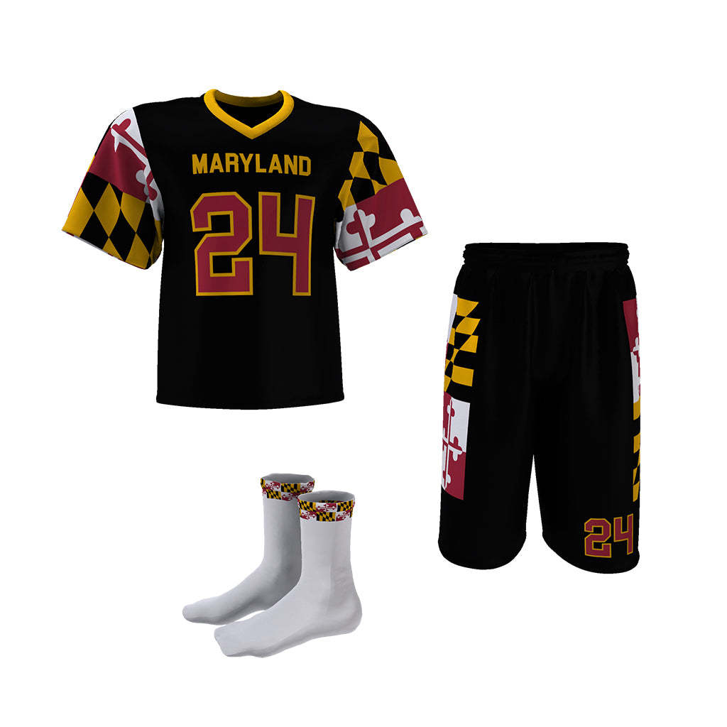 Custom Elite Sublimated Short Sleeve Lacrosse Jersey & Shorts Package League Outfitters