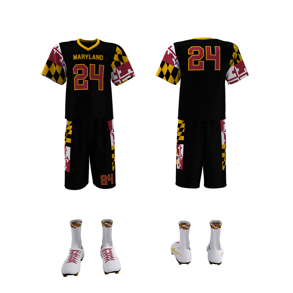 Custom Elite Sublimated Short Sleeve Lacrosse Jersey & Shorts Package League Outfitters