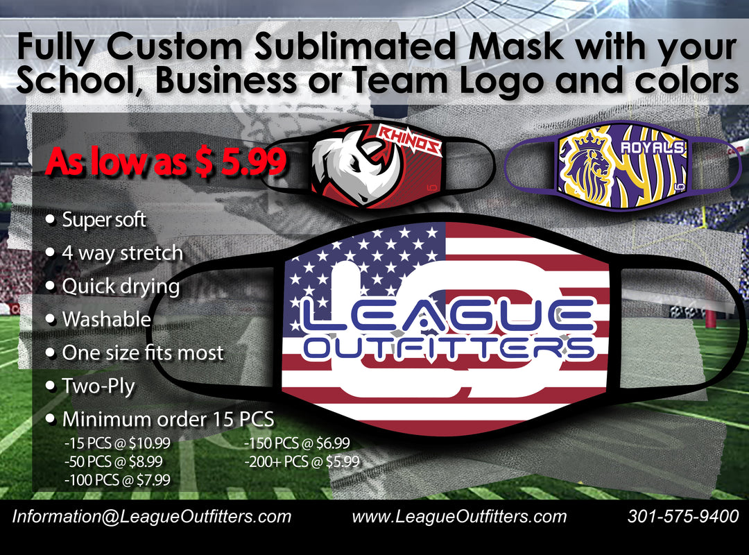 Fully Custom Sublimated Mask League Outfitters