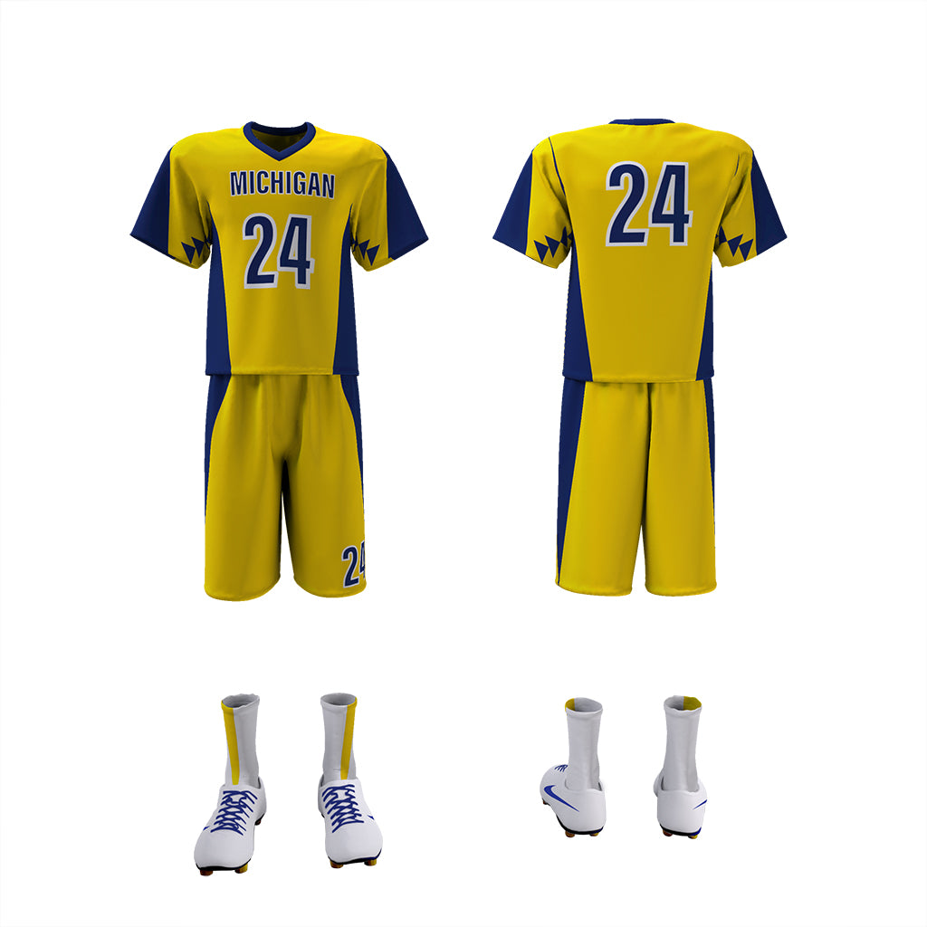 Custom Elite Sublimated Short Sleeve Lacrosse Jersey & Shorts Package League Outfitters