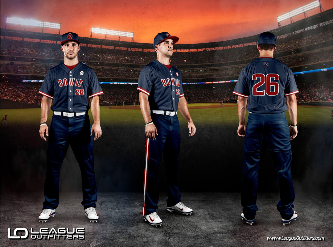 Custom Elite Sublimated & Tackle Twill Full Button Baseball Jerseys League Outfitters