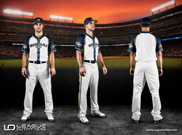 Custom Elite Sublimated & Tackle Twill Full Button Baseball Jerseys League Outfitters