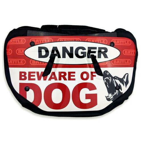 Battle Adult "Beware of Dog" Chrome Football Back Plate Battle