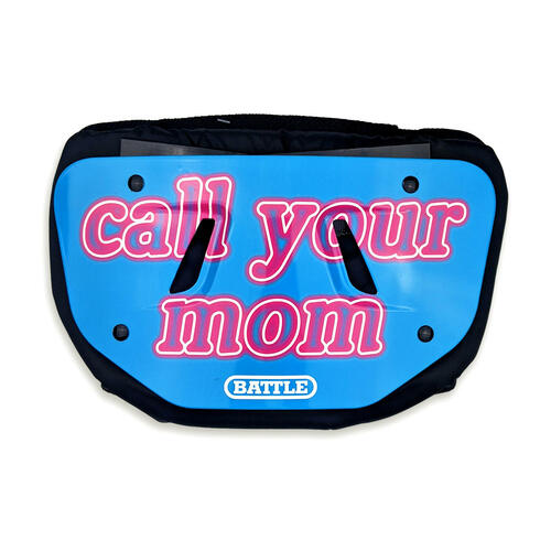 Battle Adult "Call Your Mom" Chrome Football Back Plate Battle