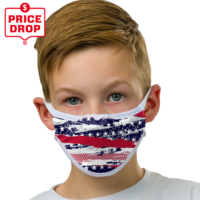 Alleson Flag Abstract Ad Spc 3-ply Mask Alleson