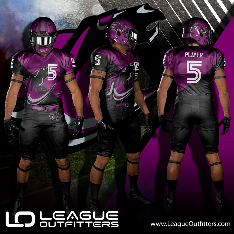  Custom Practice Football Jersey Uniform, Purple And