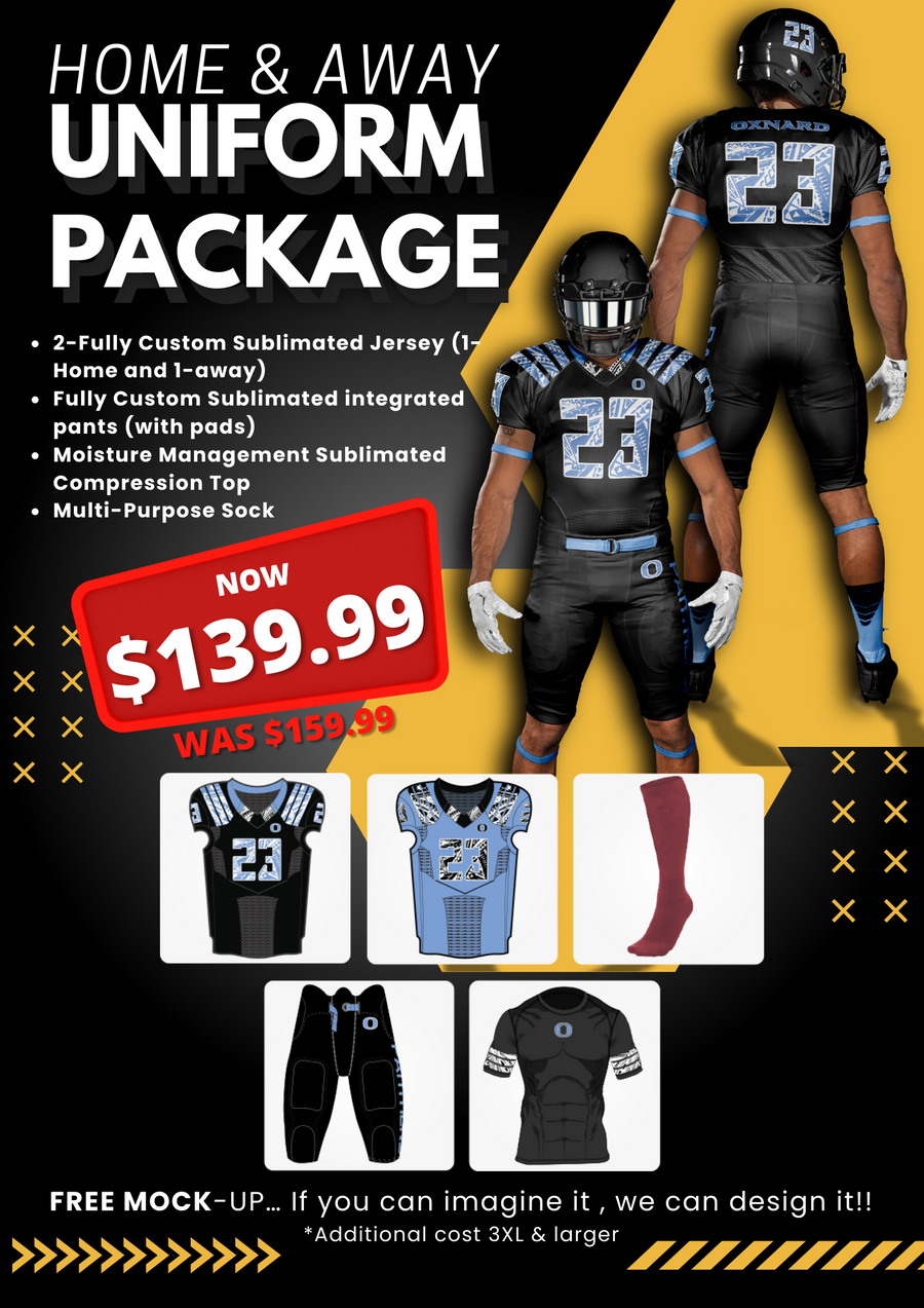 Home & Away Football Uniform Package League Outfitters