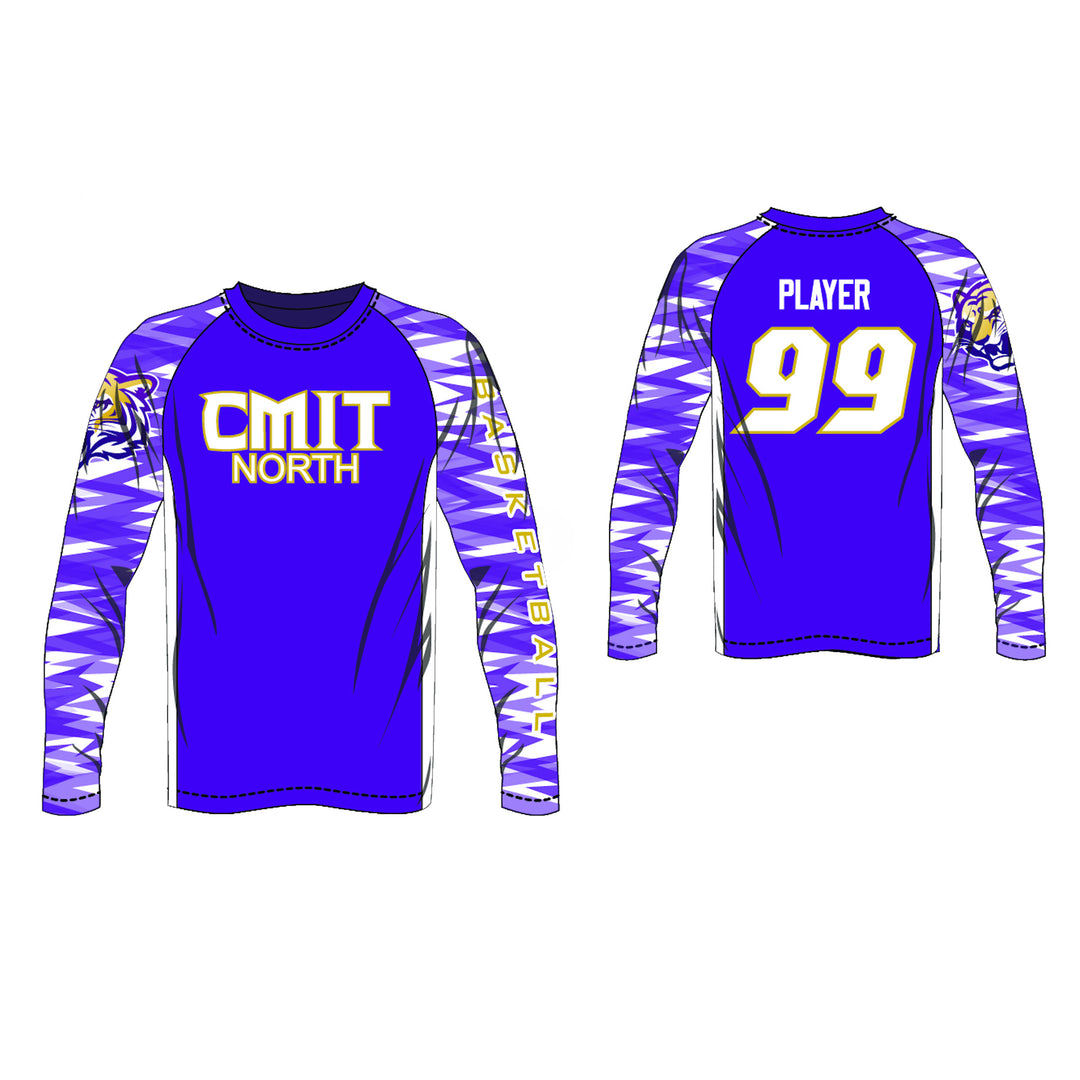 Custom Elite Sublimated Long Sleeve Basketball Shooter Shirts League Outfitters