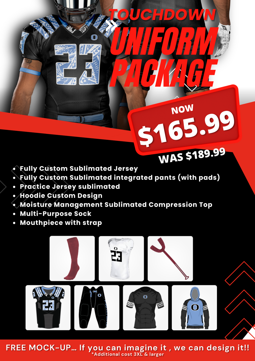 Touchdown Football Uniform Package League Outfitters